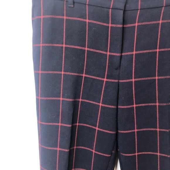 Ann Taylor navy blue with red striped slacks pants, size 8 - Picture 4 of 12